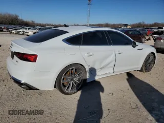 2023 Audi A5 Sportback S line Premium Plus with VIN WAUFACF53PA045351, listed as a Copart auction lot 38337454 with 9,512 mi miles. Bid and sale history available at carsss.com. Image 3.