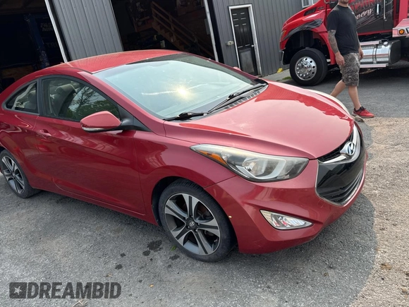2014 Hyundai Elantra z VIN KMHDH6AH9EU028683, wystawiony jako Copart lot #59786275 z przebiegiem 89 876 mil mil oraz Czysty tytuł • Clean title. Historia ofert i sprzedaży dostępna na DreamBid. Obrazek 1.