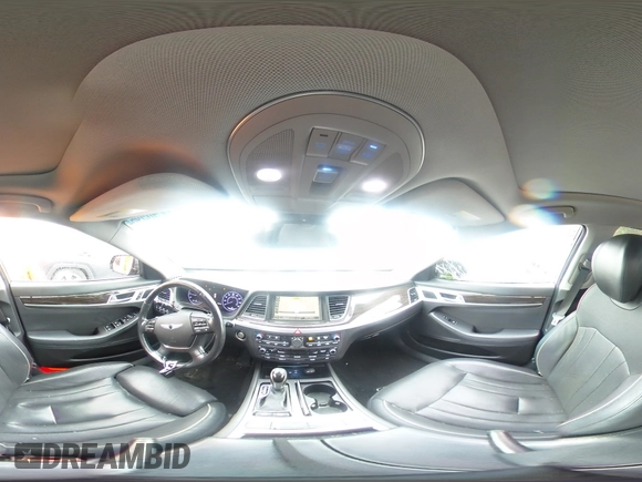2015 Hyundai Genesis 3.8L with VIN KMHGN4JE8FU017367, listed as a Copart auction lot 72905964 with 107,057 mi miles and Salvage Title. Bid and sale history available at carsss.com. Image 13.