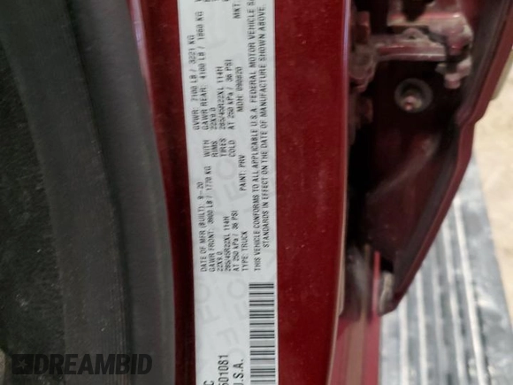 2021 Ram 1500 Limited with VIN 1C6SRFHT9MN501081, listed as a Copart auction lot 56568305 with 201,899 mi miles and Non repairable. Bid and sale history available at DreamBid. Image 12.