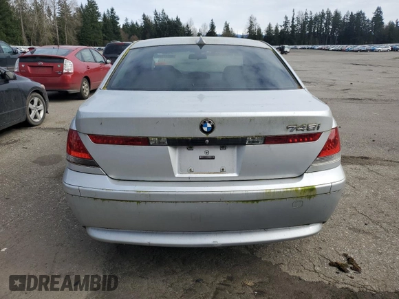 2004 BMW 7 Series 745i with VIN WBAGL63484DP69753, listed as a Copart auction lot 49211195 with 203,767 mi miles and Clean Title. Bid and sale history available at DreamBid. Image 6.