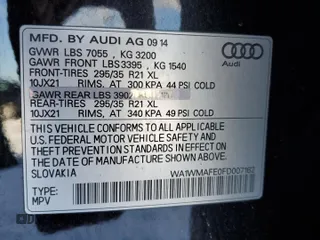 2015 Audi Q7 Prestige with VIN WA1WMAFE0FD007162, listed as a Copart auction lot 86391014 with Not provided miles and Salvage title. Bid and sale history available at DreamBid. Image 13.