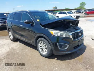 2016 Kia Sorento LX with VIN 5XYPGDA50GG012567, listed as a IAAI auction lot 42074624 with 107,605 mi miles and . Bid and sale history available at DreamBid. Image 1.