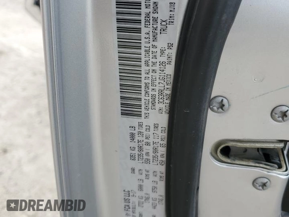 2018 Ram 3500 Big Horn with VIN 3C63RRLL7JG114126, listed as a Copart auction lot 86521684 with 0 mi miles and Salvage Title. Bid and sale history available at carsss.com. Image 13.