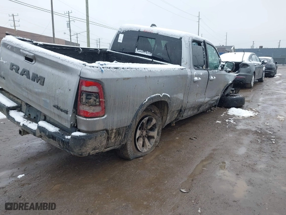 2019 Ram 1500 Rebel with VIN 1C6RRFEG1KN822602, listed as a IAAI auction lot 41156572 with 74,016 mi miles. Bid and sale history available at carsss.com. Image 4.