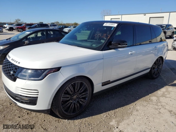 2020 Land Rover Range Rover with VIN SALGS5SE1LA579733, listed as a Copart auction lot 80755964 with 54,848 mi miles and Salvage Title. Bid and sale history available at carsss.com. Image 1.