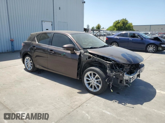 2011 Lexus CT 200h with VIN JTHKD5BH5B2046281, listed as a Copart auction lot 54407425 with 191,093 mi miles and Salvage Title. Bid and sale history available at DreamBid. Image 4.