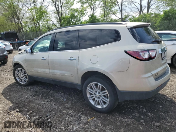 2015 Chevrolet Traverse LT with VIN 1GNKRGKD7FJ137258, listed as a Copart auction lot 55013565 with 106,508 mi miles and Clean Title. Bid and sale history available at carsss.com. Image 2.