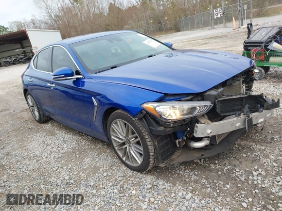 2020 Genesis G70 2.0T with VIN KMTG64LAXLU048760, listed as a IAAI auction lot 41553678 with 63,043 mi miles and . Bid and sale history available at DreamBid. Image 1.