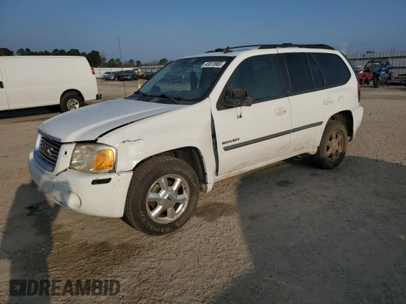 2006 GMC Envoy SLT with VIN 1GKDS13S962230376, listed as a Copart auction lot 43613965 with 136,462 mi miles and Salvage Title. Bid and sale history available at carsss.com. Image 1.