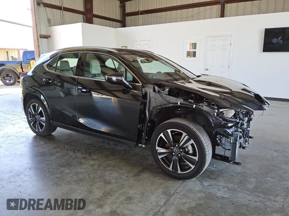2025 Lexus UX with VIN JTHUCJDH2S2001462, listed as a Copart auction lot 74555134 with 3,457 mi miles and Clean Title. Bid and sale history available at carsss.com. Image 4.