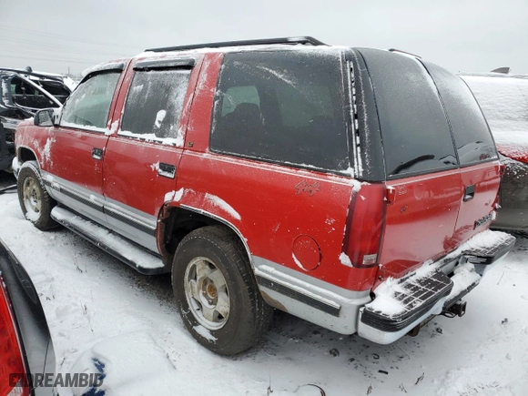 1996 Chevrolet Tahoe with VIN 1GNEK13R1TJ407363, listed as a Copart auction lot 44153525 with 287,465 mi miles and Salvage Title. Bid and sale history available at carsss.com. Image 2.