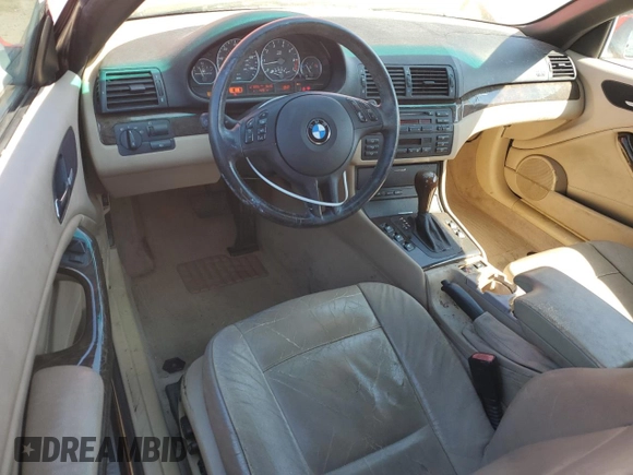 2002 BMW 3 Series 330Ci with VIN WBABS53422JU89428, listed as a Copart auction lot 47405845 with 127,895 mi miles and Salvage Title. Bid and sale history available at carsss.com. Image 8.