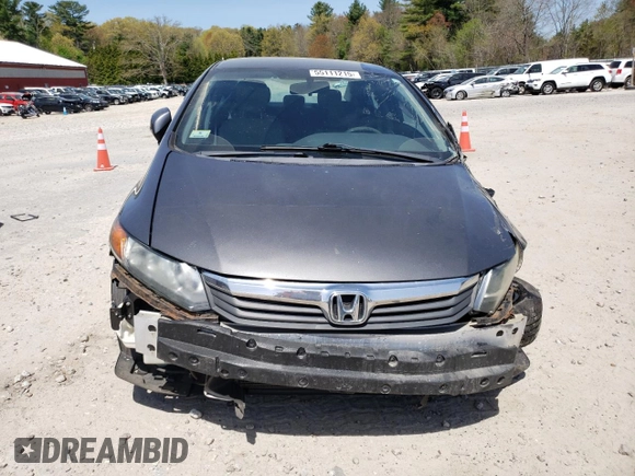 2012 Honda Civic LX with VIN 2HGFB2F53CH583118, listed as a Copart auction lot 55111215 with 133,760 mi miles and Clean Title. Bid and sale history available at DreamBid. Image 5.