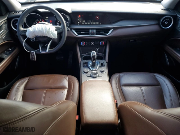 2020 Alfa Romeo Stelvio Ti with VIN ZASPAKBN3L7C83383, listed as a Copart auction lot 45336895 with 48,529 mi miles and Salvage Title. Bid and sale history available at carsss.com. Image 8.
