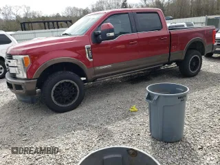 2017 Ford Super Duty F-250 SRW Lariat with VIN 1FT7W2BT8HEC44977, listed as a Copart auction lot 47296205 with 38,015 mi miles and Salvage Title. Bid and sale history available at carsss.com. Image 1.