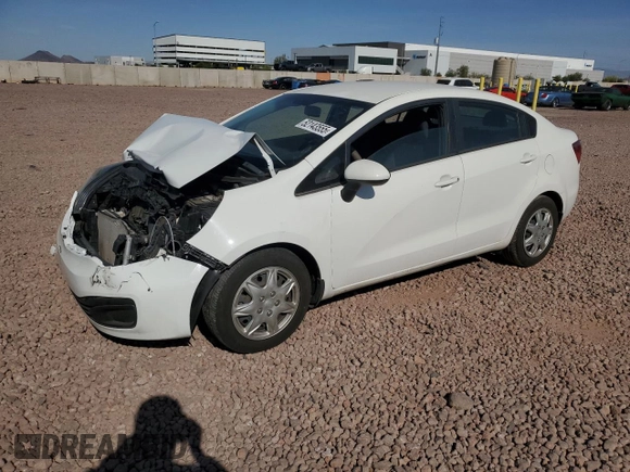2014 Kia Rio LX with VIN KNADM4A38E6415462, listed as a Copart auction lot 52143555 with 60,079 mi miles and Salvage Title. Bid and sale history available at DreamBid. Image 1.