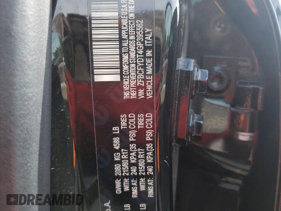 2016 FIAT 500X Lounge z VIN ZFBCFYDT4GP395562, wystawiony jako Copart lot #52273235 z przebiegiem 150 036 mil mil oraz Szkody całkowita. Historia ofert i sprzedaży dostępna na DreamBid. Obrazek 12.