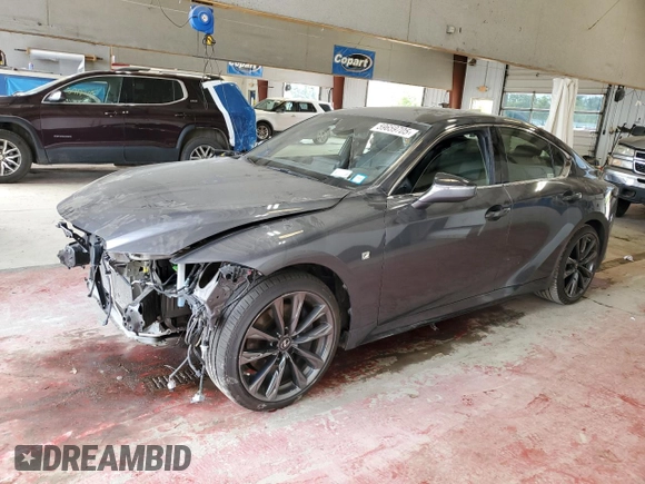 2021 Lexus IS 350 F Sport z VIN JTHGZ1E20M5022902, wystawiony jako Copart lot #59659705 z przebiegiem 59 949 mil mil oraz Szkoda całkowita • Salvage title. Historia ofert i sprzedaży dostępna na DreamBid. Obrazek 1.