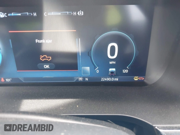 2023 Ford F-150 Lightning Pro with VIN 1FTVW1EL8PWG33656, listed as a IAAI auction lot 42260659 with 22,490 mi miles and . Bid and sale history available at DreamBid. Image 7.