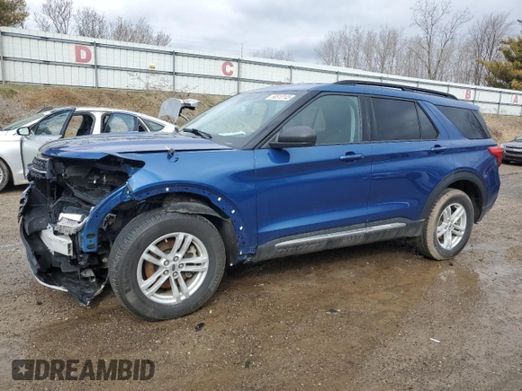 2022 Ford Explorer XLT with VIN 1FMSK8DH7NGA62104, listed as a Copart auction lot 50810145 with 65,605 mi miles and Salvage Title. Bid and sale history available at DreamBid. Image 1.