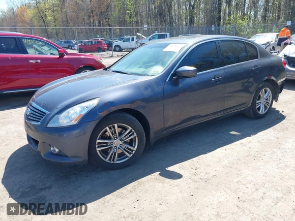 2010 Infiniti G37 x with VIN JN1CV6AR2AM451409, listed as a IAAI auction lot 41990672 with 82,569 mi miles. Bid and sale history available at carsss.com. Image 2.