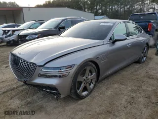 2021 Genesis G80 3.5T Prestige with VIN KMTGC4SD0MU045484, listed as a Copart auction lot 82668513 with 47,742 mi miles. Bid and sale history available at carsss.com. Image 1.