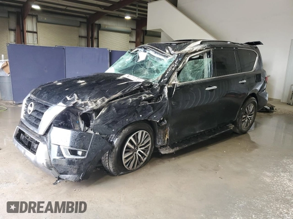 2023 Nissan Armada SL z VIN JN8AY2BC1P9181409, wystawiony jako Copart lot #61060845 z przebiegiem 52 388 mil mil oraz Szkoda całkowita • Salvage title. Historia ofert i sprzedaży dostępna na DreamBid. Obrazek 1.