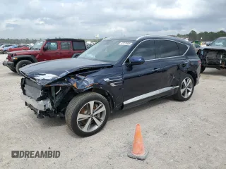 2024 Genesis GV80 with VIN KMUHBDSB5RU150921, listed as a Copart auction lot 47573805 with 12,841 mi miles and Salvage Title. Bid and sale history available at DreamBid. Image 1.