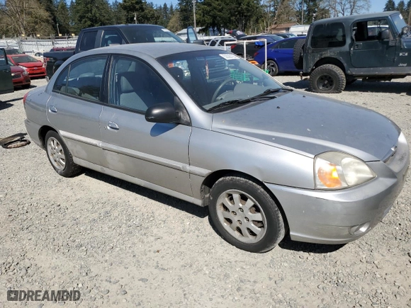 2005 Kia Rio with VIN KNADC125856373439, listed as a Copart auction lot 53529125 with 106,822 mi miles and Salvage Title. Bid and sale history available at carsss.com. Image 4.