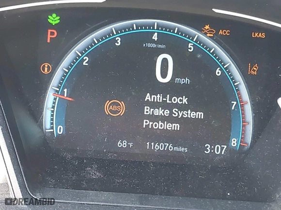2019 Honda Civic Sedan LX with VIN 19XFC2F62KE035433, listed as a IAAI auction lot 41632289 with 116,076 mi miles. Bid and sale history available at carsss.com. Image 15.