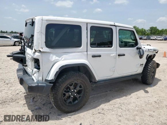 2018 Jeep Wrangler Unlimited Sahara with VIN 1C4HJXEG5JW294430, listed as a Copart auction lot 63057595 with 86,609 mi miles and Salvage title. Bid and sale history available at DreamBid. Image 3.