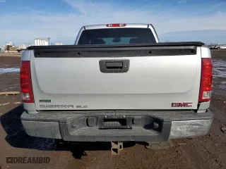 2012 GMC Sierra 1500 SLE with VIN 3GTP2VE70CG180057, listed as a Copart auction lot 46875355 with 185,090 mi miles and Salvage Title. Bid and sale history available at carsss.com. Image 6.