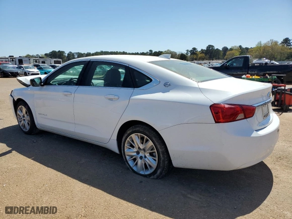 2016 Chevrolet Impala LS with VIN 2G11Z5SA7G9196265, listed as a Copart auction lot 50055225 with 66,515 mi miles and Salvage Title. Bid and sale history available at carsss.com. Image 2.