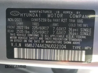 2022 Hyundai NEXO z VIN KM8J74A62NU022104, wystawiony jako Copart lot #86134754 z przebiegiem 24 085 mil mil oraz Szkoda całkowita • Salvage title. Historia ofert i sprzedaży dostępna na DreamBid. Obrazek 13.