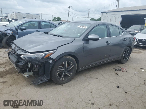2024 Nissan Sentra SV z VIN 3N1AB8CV7RY221315, wystawiony jako Copart lot #58791495 z przebiegiem 29 419 mil mil oraz Szkoda całkowita • Salvage title. Historia ofert i sprzedaży dostępna na DreamBid. Obrazek 1.
