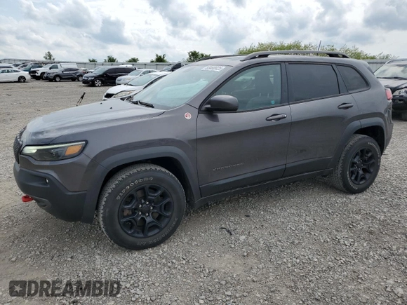 2020 Jeep Cherokee Trailhawk Elite with VIN 1C4PJMBNXLD549505, listed as a Copart auction lot 53468925 with 88,991 mi miles and Salvage title. Bid and sale history available at DreamBid. Image 1.