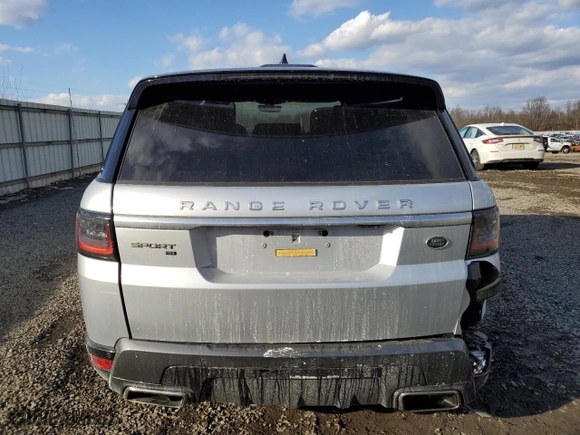 2020 Land Rover Range Rover Sport HSE with VIN SALWR2SU6LA716825, listed as a Copart auction lot 42909595 with 36,954 mi miles and Salvage Title. Bid and sale history available at carsss.com. Image 6.