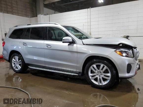 2017 Mercedes-Benz GLS 450 with VIN 4JGDF6EE0HA925547, listed as a Copart auction lot 60476944 with 67,645 mi miles and Salvage Title. Bid and sale history available at DreamBid. Image 4.