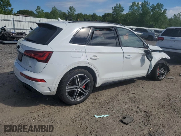 2024 Audi Q5 S line Premium Plus with VIN WA1E2AFY9R2024733, listed as a Copart auction lot 56827735 with Not provided miles and Salvage title. Bid and sale history available at DreamBid. Image 3.