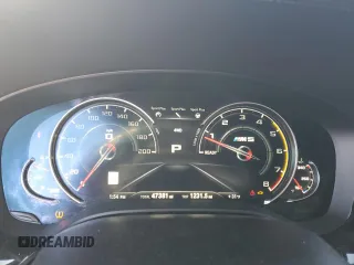 2019 BMW M5 with VIN WBSJF0C5XKB285493, listed as a Copart auction lot 87696545 with 47,381 mi miles and Salvage Title. Bid and sale history available at carsss.com. Image 9.