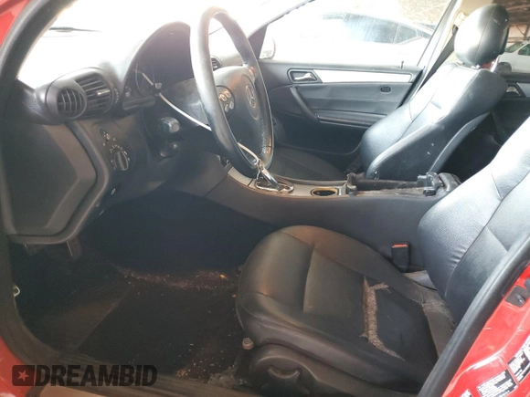 2005 Mercedes-Benz C 230 Kompressor with VIN WDBRF40J85F723023, listed as a Copart auction lot 58269855 with 144,597 mi miles and Clean title. Bid and sale history available at DreamBid. Image 7.
