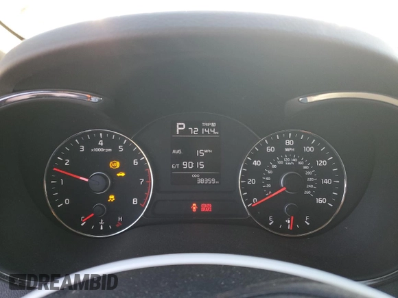 2017 Kia Forte5 LX with VIN KNAFK5A81H5694019, listed as a Copart auction lot 50830055 with 38,359 mi miles and Salvage Title. Bid and sale history available at carsss.com. Image 9.