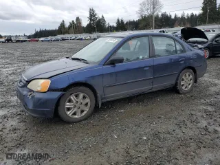 2003 Honda Civic EX with VIN 2HGES26723H553766, listed as a Copart auction lot 49318145 with 125275 miles and Salvage Title. Bid and sale history available at carsss.com. Image 1.