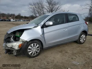 2015 Mitsubishi Mirage DE with VIN ML32A3HJ4FH053303, listed as a Copart auction lot 45952675 with 122,396 mi miles and Salvage Title. Bid and sale history available at carsss.com. Image 1.