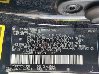 2010 Lexus RX 350 with VIN JTJZK1BA1A2407924, listed as a Copart auction lot 60111855 with 157,055 mi miles and Salvage title. Bid and sale history available at DreamBid. Image 13.