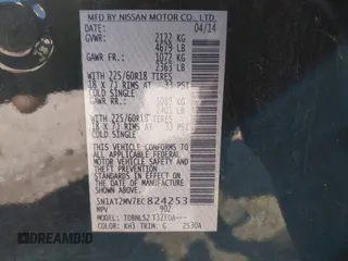 2014 Nissan Rogue S with VIN 5N1AT2MV7EC824253, listed as a IAAI auction lot 42055710 with 114,147 mi miles. Bid and sale history available at carsss.com. Image 9.