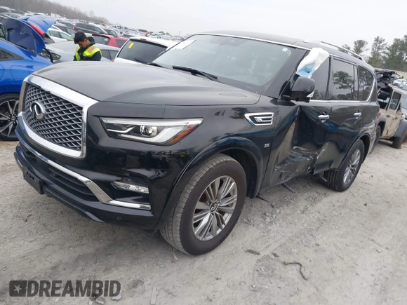 2020 Infiniti QX80 Luxe z VIN JN8AZ2NF7L9704896, wystawiony jako IAAI lot #41786314 z przebiegiem 75 305 mil mil oraz . Historia ofert i sprzedaży dostępna na DreamBid. Obrazek 17.