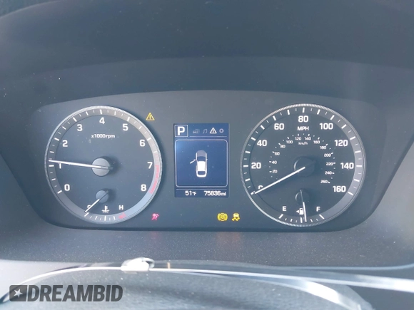 2017 Hyundai Sonata Sport with VIN 5NPE34AF4HH535628, listed as a IAAI auction lot 41721383 with 75,836 mi miles. Bid and sale history available at carsss.com. Image 7.