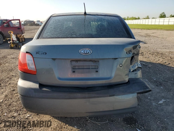 2007 Kia Rio LX with VIN KNADE123X76253489, listed as a Copart auction lot 52176475 with 148,154 mi miles and Salvage Title. Bid and sale history available at carsss.com. Image 6.